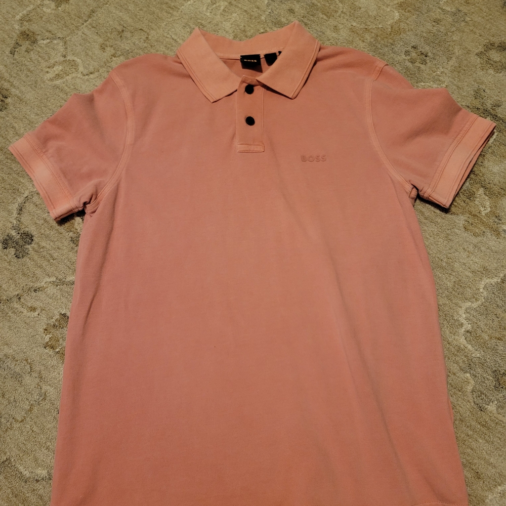 Boss Men's Polo Shirt in Coral/Peach